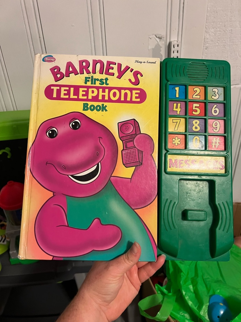 Barney's First Telephone Book with Play Phone - Pink & Green